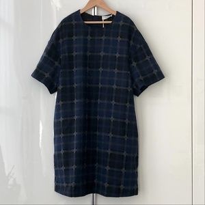 PORTS 1961 Wool Plaid Dress Made in Italy FR46